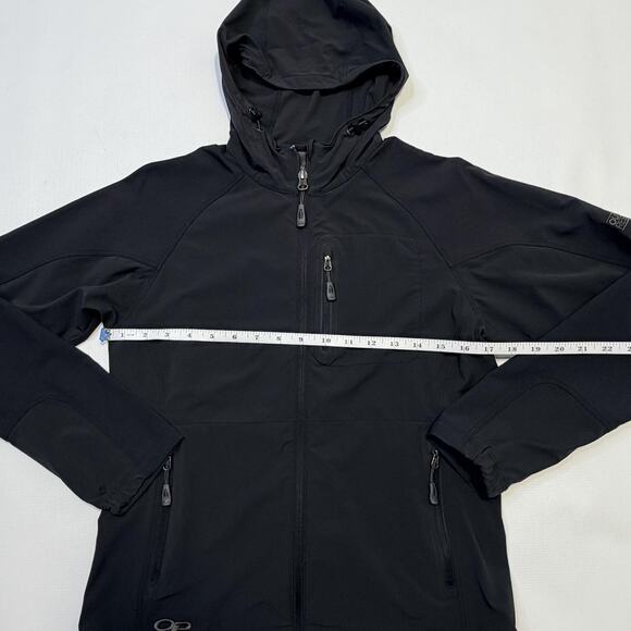Outdoor Research Jacket Womens Small Black Softshell Hooded Full Zip Hiking - Picture 10 of 14